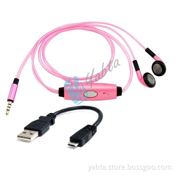 3.5mm Plug Popular Lighting Earphone EL Wire Earbuds